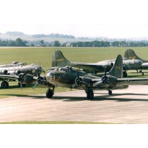Colour Photograph 4 B-17 Bombers Taxiing