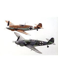 Bf109-GUSTV-and-HA1112-DHDME-North-Weald-1995-Stuart-H-Bourne