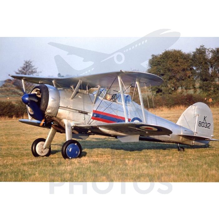 Gloster Gladiator Mk I G-AMRK (K8032) – RAF Livery Taxiing on Grass – Stuart H. Bourne Photo