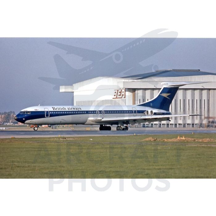 Vickers Super VC10 G-ASGP – British Airways Titles in BOAC Livery – Heathrow 1975 – Photo by Stuart H. Bourne